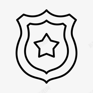 警徽警察犯罪图标图标