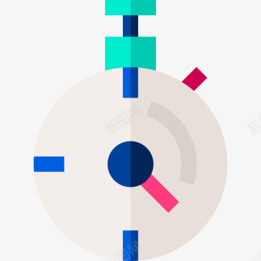 秒表团队合作78扁平图标图标