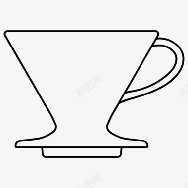 v60咖啡师酿造图标图标