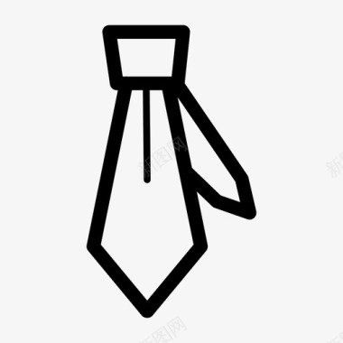 领带衣服办公室图标图标