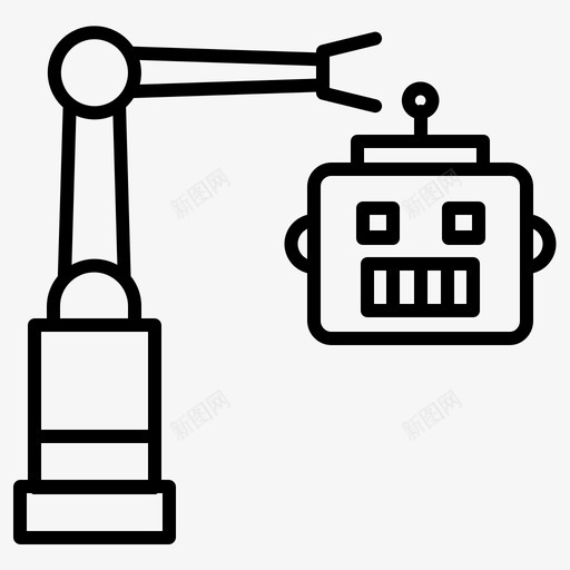 制造商自动机器图标svg_新图网 https://ixintu.com 制造商 技术 机器 机器人 自动