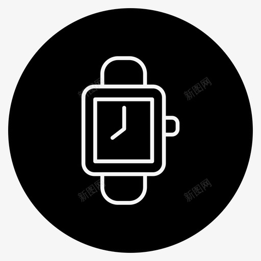 手表通讯设备1轮廓减去正面图标svg_新图网 https://ixintu.com 减去 手表 正面 轮廓 通讯设备
