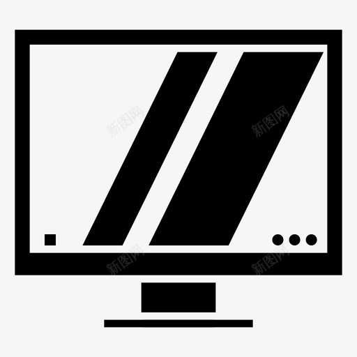计算机台式机设备图标svg_新图网 https://ixintu.com 个人电脑 台式机 显示器 计算机 设备