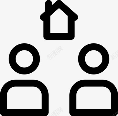 家房子夫妻图标图标