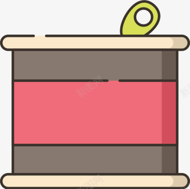 罐装食品食品饮料6线性颜色图标图标