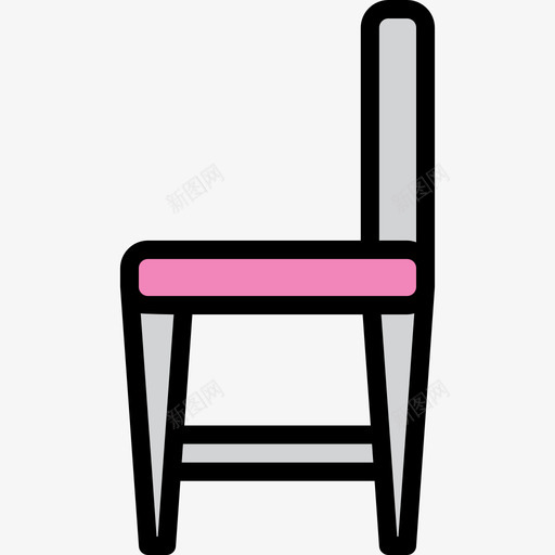 椅子家居装饰2线性颜色图标svg_新图网 https://ixintu.com 家居装饰2 椅子 线性颜色