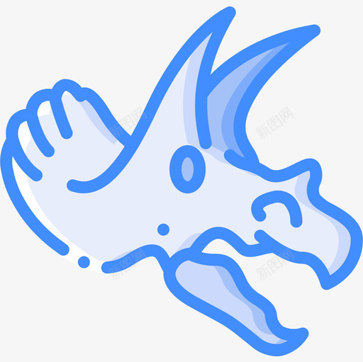 三角龙侏罗纪4蓝色图标svg_新图网 https://ixintu.com 三角 侏罗纪 蓝色