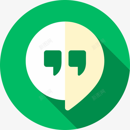 Hangouts社交媒体83扁平图标svg_新图网 https://ixintu.com Hangouts 媒体 扁平 社交