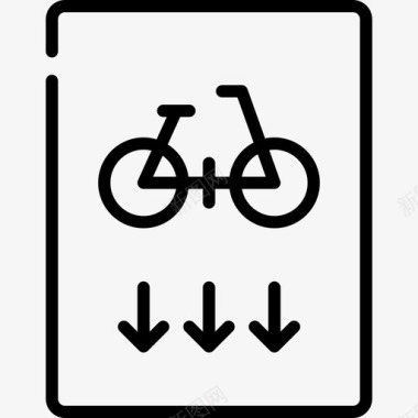 自行车道驾校19直线图标图标