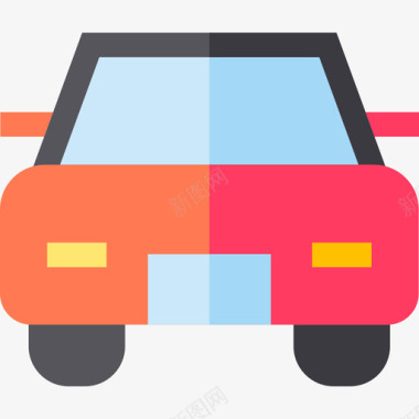 汽车交通和驾驶5平坦图标图标