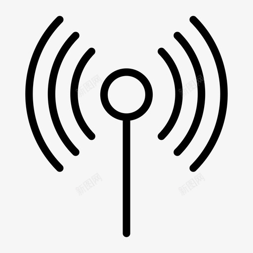 Wifi连接免费Wifi图标svg_新图网 https://ixintu.com Wifi 互联网 免费 无线 连接