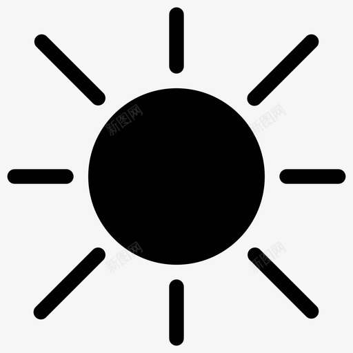 太阳亮度白天图标svg_新图网 https://ixintu.com 亮度 光线 太阳 白天 蜂窝基础用户界面 阳光