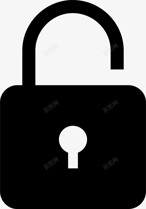 锁定挂锁解锁图标svg_新图网 https://ixintu.com 挂锁 用户界面 解锁 锁定
