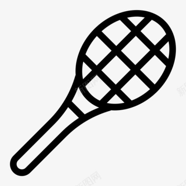 球拍羽毛球运动图标图标