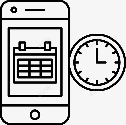 手机搜索引擎优化手表图标svg_新图网 https://ixintu.com 优化 媒体 手机 手表 搜索引擎