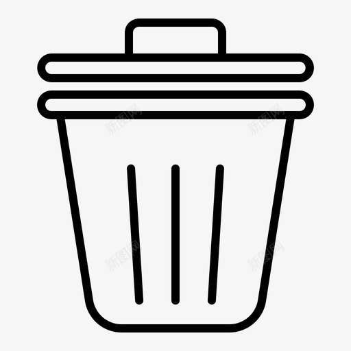 垃圾桶清洁卫生图标svg_新图网 https://ixintu.com 卫生 垃圾桶 安全 清洁
