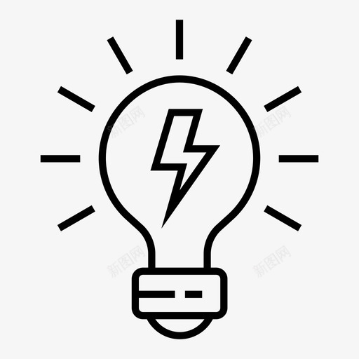 能源灯创意灯泡图标svg_新图网 https://ixintu.com 创意 图标 灯泡 生态 线图 能源 节能