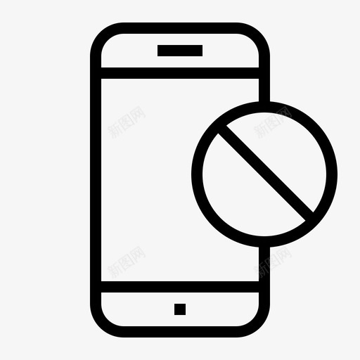 智能手机被阻止访问拒绝图标svg_新图网 https://ixintu.com 拒绝 智能手机被阻止 设备 访问