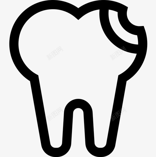 龋齿牙医43线状图标svg_新图网 https://ixintu.com 牙医 线状 龋齿