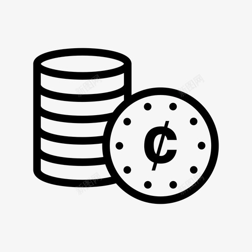 分币钱图标svg_新图网 https://ixintu.com 