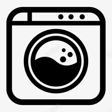 洗衣机烘干机纺纱机图标图标