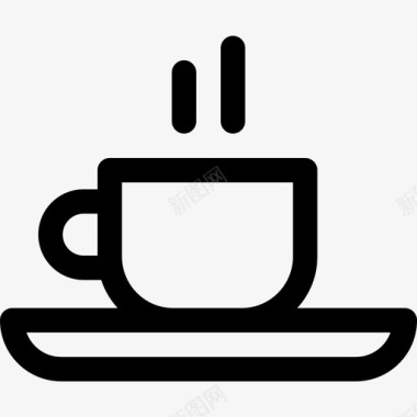 咖啡杯烹饪73线性图标图标