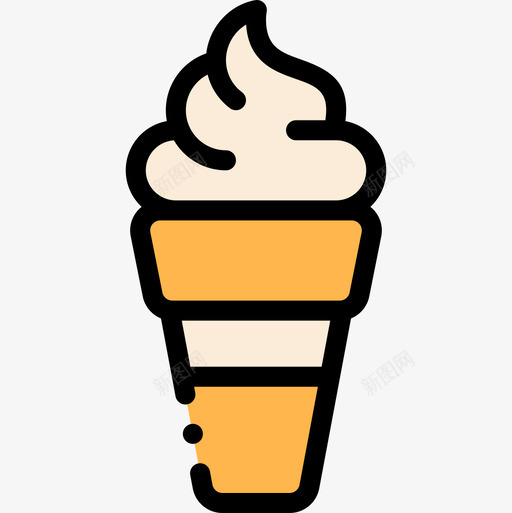 冰淇淋美食19线性颜色图标svg_新图网 https://ixintu.com 冰淇淋 线性 美食 颜色