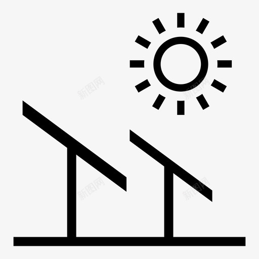 太阳能电池板领域电力农场太阳图标svg_新图网 https://ixintu.com 农场太阳 可再生能源 太阳能 太阳能电池板领域 电力 绿色能源雕文图标