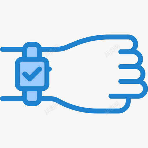 智能手表运行18蓝色图标svg_新图网 https://ixintu.com 手表 智能 蓝色 运行