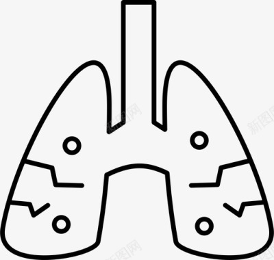 解剖学医院肺部图标图标