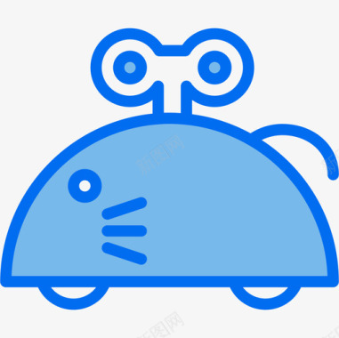 老鼠玩具8蓝色图标图标