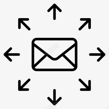 邮件批量业务图标图标
