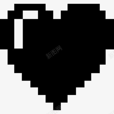 心脏像素8位游戏图标图标