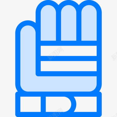 手套橄榄球3蓝色图标图标