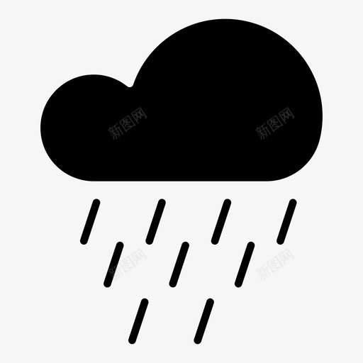 下雨天气图标svg_新图网 https://ixintu.com 下雨 天气