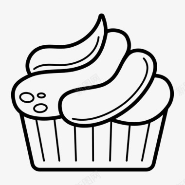 纸杯蛋糕甜点食物图标图标