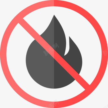 禁止火灾公共标志公寓图标图标