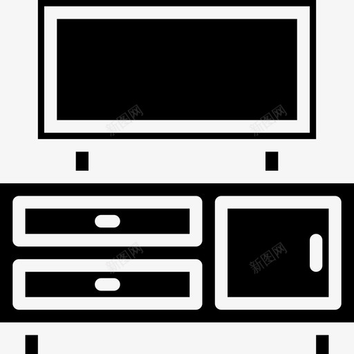 电视家具和家用25填充图标svg_新图网 https://ixintu.com 填充 家具 家用 电视