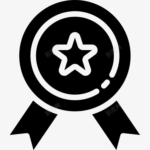 奖章奖励和奖章2填充图标svg_新图网 https://ixintu.com 填充 奖励 奖章