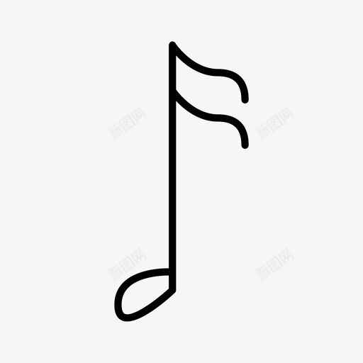 音乐音符演奏图标svg_新图网 https://ixintu.com 声音 演奏 音乐 音符