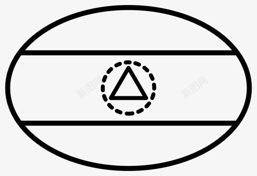 尼加拉瓜对话旗帜图标svg_新图网 https://ixintu.com 世界 国旗 对话 尼加拉瓜 旗帜 椭圆形 简化 语言