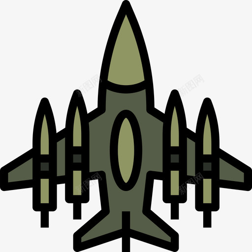 飞机军事元素2线性颜色图标svg_新图网 https://ixintu.com 元素 军事 线性 颜色 飞机