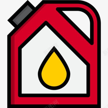 油污染13线性颜色图标图标