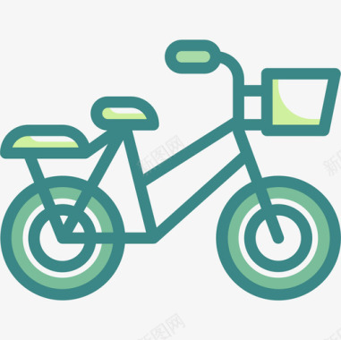 自行车春季第三季双色调图标图标