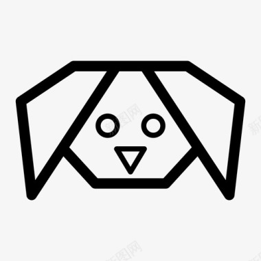 折纸狗折纸动物折纸图标图标