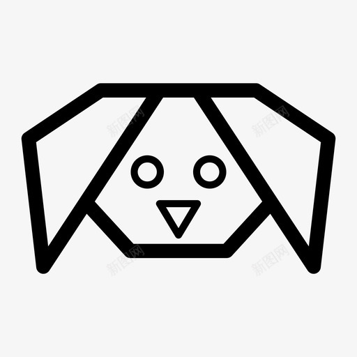 折纸狗折纸动物折纸图标svg_新图网 https://ixintu.com 动物 折纸