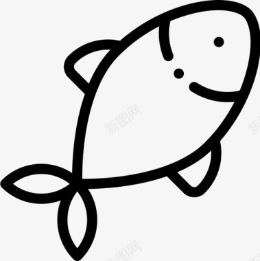 鱼美食18直线型图标图标