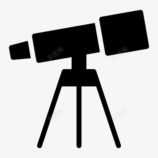 望远镜天文观察图标svg_新图网 https://ixintu.com 天文 望远镜 标志 观察