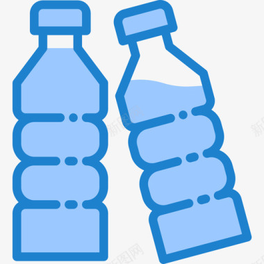 塑料瓶污染15蓝色图标图标