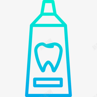 牙膏牙科15梯度图标图标